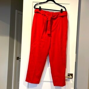 NEW WITH TAGS! Ann Taylor Tie Waste High Waste Ankle Pants. Size 12.